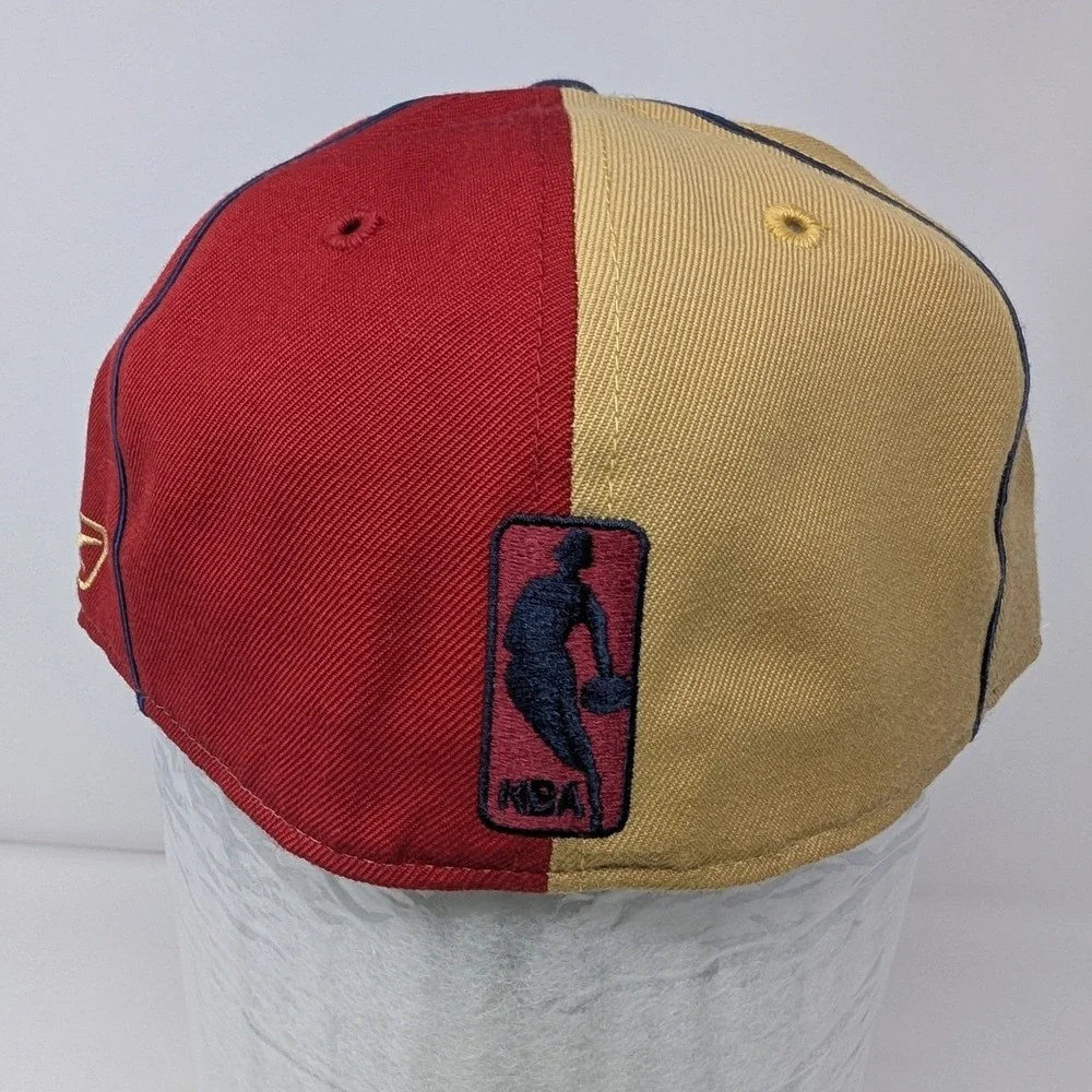 Reebok Cleveland Cavaliers NBA Fitted Hat 7 3/8 NWT Navy Red Wool Flat Brim